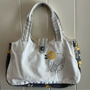 A Rare HTF Vintage Japanese Brand Shinzi Katoh Cotton Tote Handbag Bag